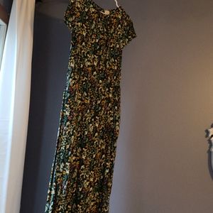 Midi short sleeve floral dress